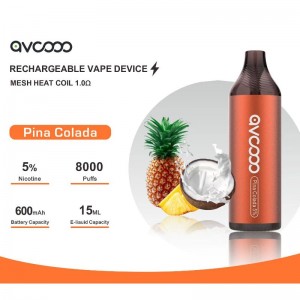 AVCOOO Uppladdningsbar vape -enhet 8000 puffar